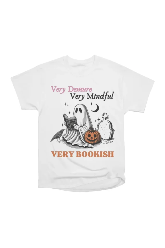 Very Demure very bookish T-Shirt Tee Gift For Him Merch For Her Apparel For Friend