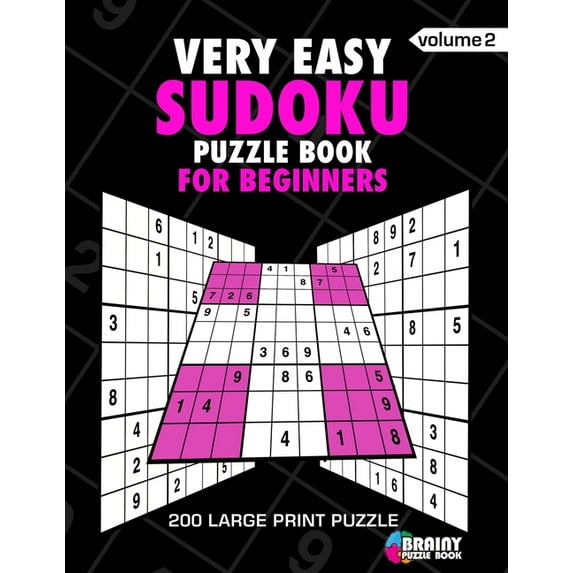 Very Easy Sudoku Puzzle Book For Adults: 200 Large Print Puzzles with Answer (Volume 2), (Paperback)