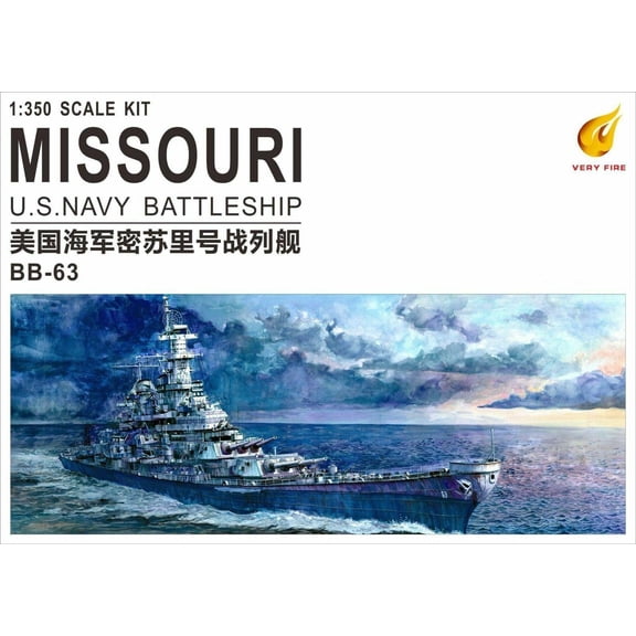 Very Fire VF350909 1/350 USS Navy Battleship BB-63 Missouri ship model kit