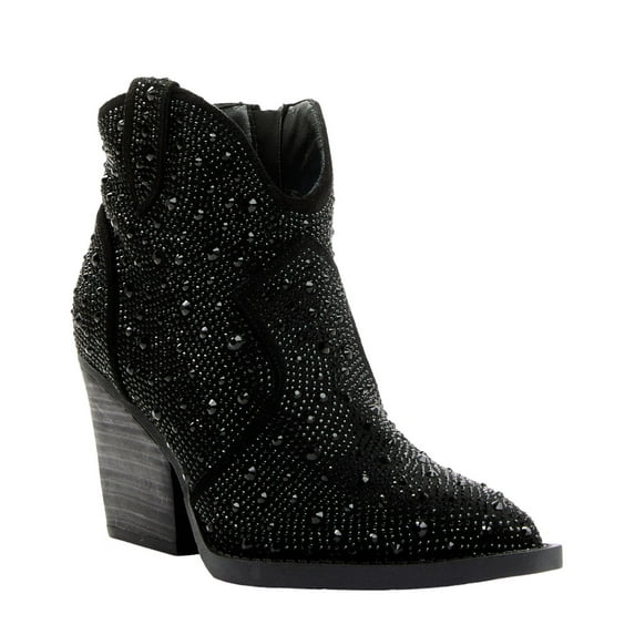 Very G Women's Austin Booties Snip Toe - VGLB0372-BLK 8 1/2 M US