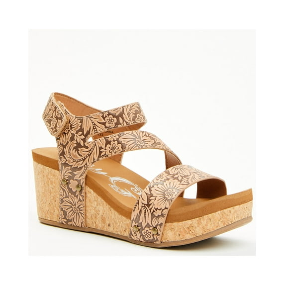 Very G Women's Casper Tooled Wedge Sandals - VGWS0076 8 M