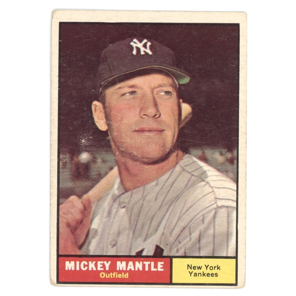 Very Good 1961 Topps Mickey Mantle #300 New York Yankees Baseball Card