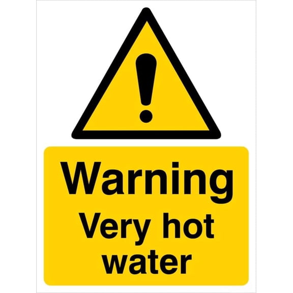 Very Hot Water Warning Sign Site Safety Metal Sign 8x12 Inch Notice Danger Warning Caution for Outdoor & Indoor