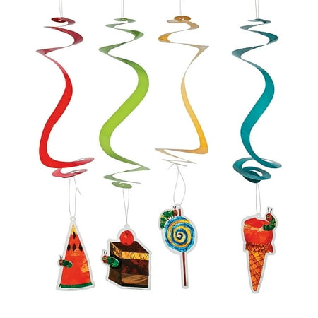 Very Hungry Caterpillar Hanging Swirls - Party Decor - 12 Pieces