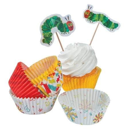 Very Hungry Caterpillar Picks W/Wrappers - Party Supplies - 100 Pieces