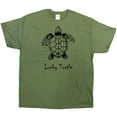 thumbnail image 1 of Very Lucky Turtle Men's T-Shirt (Sizes Small - XXX-Large) (Olive, X-Large), 1 of 1