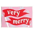 thumbnail image 1 of Very Merry Bold Holiday Flags Holiday Graphic Art Unframed Art Print Wall Art, 1 of 6