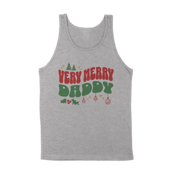 Very Merry Daddy Tank Top Unisex Medium Grey