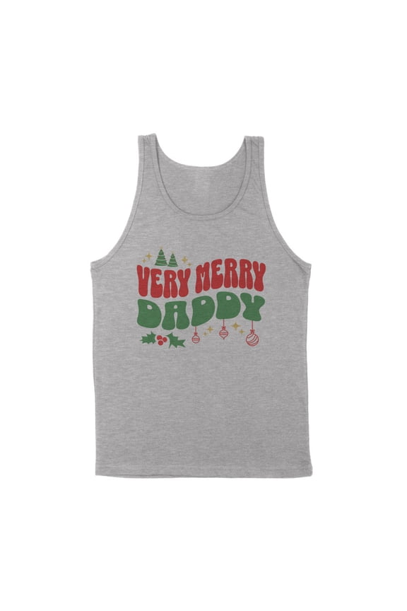 Very Merry Daddy Tank Top Unisex Medium Grey
