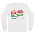 thumbnail image 1 of Very Merry Electrician Long Sleeve Shirt Unisex Medium White, 1 of 5