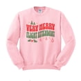 thumbnail image 1 of Very Merry Flight Attendant Sweatshirt Unisex X-Large Pink, 1 of 5