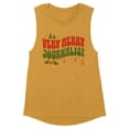 thumbnail image 1 of Very Merry Journalist Women's Muscle Tank X-Large Antique Gold, 1 of 5