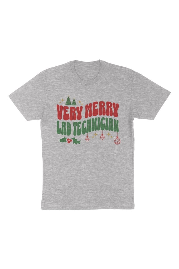 Very Merry Lab Technician Shirt Unisex Small Grey