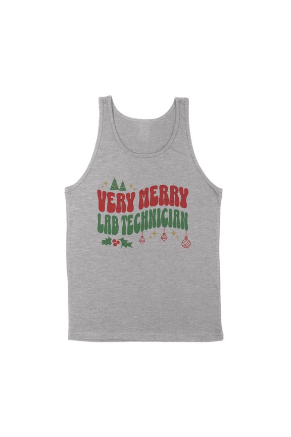 Very Merry Lab Technician Tank Top Unisex Medium Grey