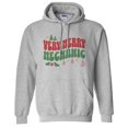 thumbnail image 1 of Very Merry Mechanic Hoodie Sweatshirt Unisex Small Grey, 1 of 5