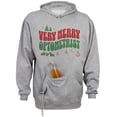 thumbnail image 1 of Very Merry Optometrist Beer Holder Tailgate Hoodie Sweatshirt Unisex 3X-Large Oxford, 1 of 4