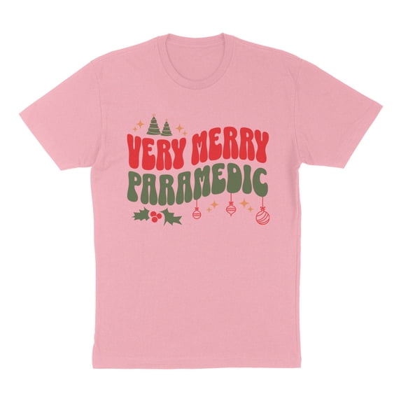 Very Merry Paramedic Shirt Unisex X-Small Pink