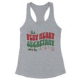 thumbnail image 1 of Very Merry Secretary Tank Top Fitted Racerback Women's 2X-Large Heather Grey, 1 of 5