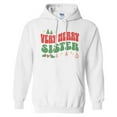 thumbnail image 1 of Very Merry Sister Hoodie Sweatshirt Unisex Large White, 1 of 5