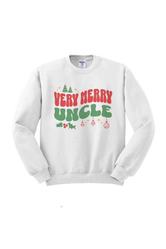 Very Merry Uncle Sweatshirt Unisex Medium White