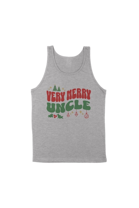 Very Merry Uncle Tank Top Unisex Large Grey