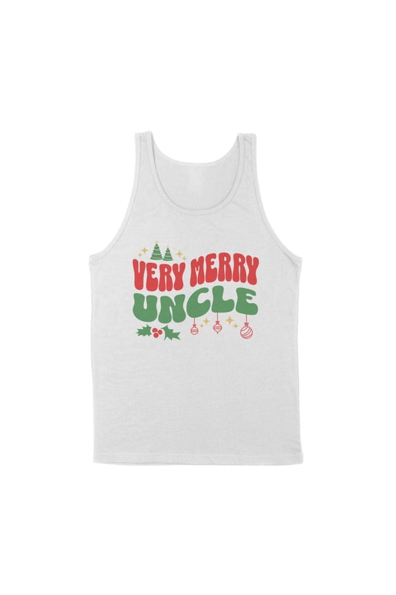 Very Merry Uncle Tank Top Unisex Small White