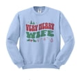 thumbnail image 1 of Very Merry Wife Sweatshirt Unisex 2X-Large Light Blue, 1 of 5