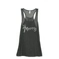 thumbnail image 1 of Very Merry Women's Fashion Sleeveless Flowy Racerback Workout Yoga Tank Top Charcoal Grey Medium, 1 of 3