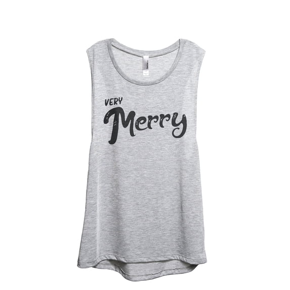 Very Merry Women's Fashion Sleeveless Muscle Workout Yoga Tank Top Sport Grey Medium