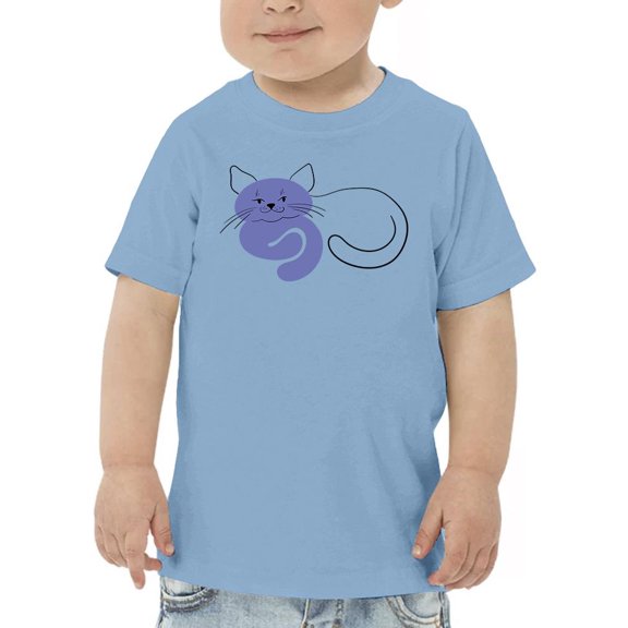 Very Peri Lazy Cat Art T-Shirt Toddler -Image by Shutterstock,  2 Toddler