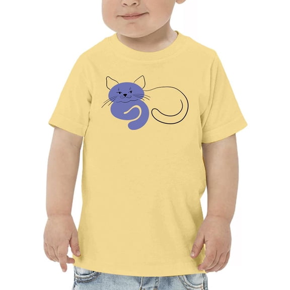 Very Peri Lazy Cat Art T-Shirt Toddler -Image by Shutterstock,  5 Toddler