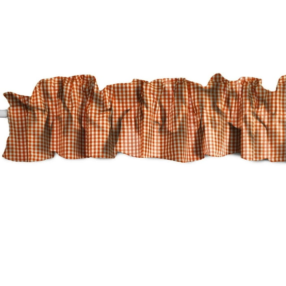 Very Small Gingham 1/8th Checkered Cotton Curtain Sleeve Topper Window Treatment