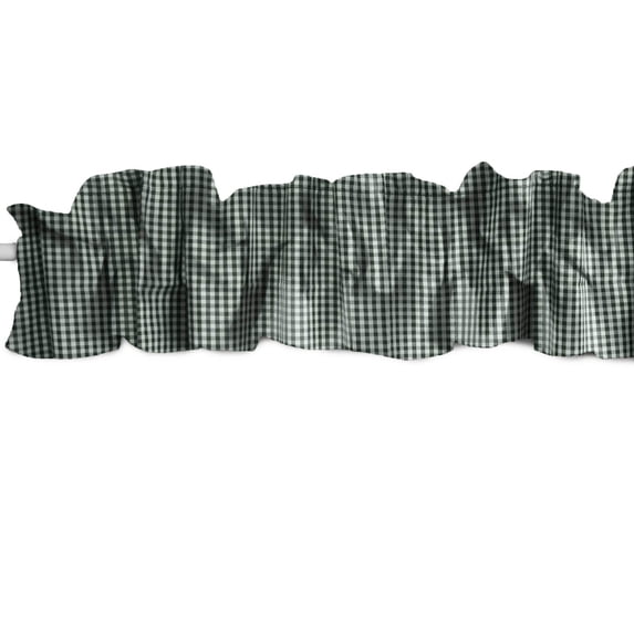 Very Small Gingham 1/8th Checkered Cotton Curtain Sleeve Topper Window Treatment