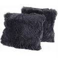 thumbnail image 1 of Very Soft and Comfy Plush Long Faux Fur 18" x 18" Throw Pillows, 2-Pack, 1 of 1