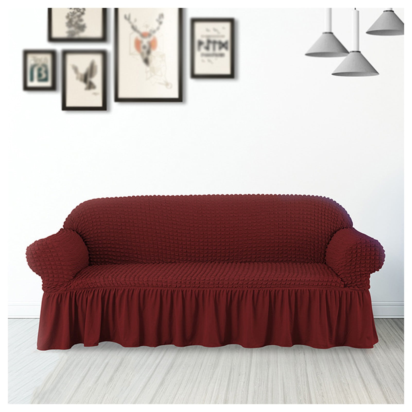 Very Stretchy Sofa Covers with Skirt, All-Inclusive Sofa Cover ...