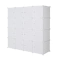 thumbnail image 1 of Veryke 16 Cube Home Plastic Storage Organizer DIY Closet Cabinet with Doors, 56x18.5x56in, 1 of 2