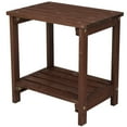 thumbnail image 1 of Veryke 19.7 x 14" Wood Rectangular Patio Side Table for Indoor Outdoor Use in Brown, 1 of 11