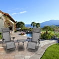 thumbnail image 1 of Veryke 2Pcs Zero Gravity Chair, Portable Folding Chairs for Sun Bath, Lounge Chair Table Set, Lawn & Patio Chair, Folding Beach Chair with Detachable Cup Holder, Gray, 1 of 7