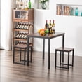 thumbnail image 1 of Veryke 3 Piece Dining Table Set, Kitchen Dining Furniture for Restaurant, Dining Room Sets Breakfast Table with 2 Chairs, Walnut, 1 of 7