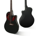 thumbnail image 1 of Veryke 41 Inch Cutawary Round Back Acoustic Guitar Spruce Top Grape Hole - Black, 1 of 2