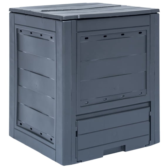 Veryke 69 Gallon Garden Composter Bin Made from Recycled Plastic, Fast Creation of Fertile Soil - Gray