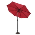 thumbnail image 1 of Veryke 9FT Patio Umbrella Half Round Outdoor Market Umbrella with Crank and Tilt for Sun Shade (Wine Red), 1 of 3