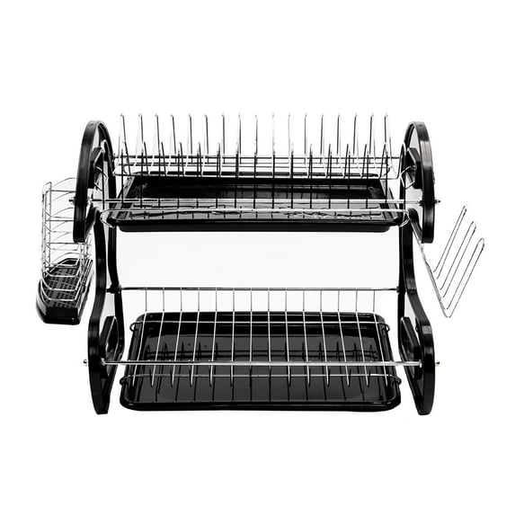 Veryke Dish Rack, 2-Tier Dish Drainer with Utensil Holder, Cutting Board Holder