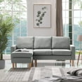 thumbnail image 1 of Veryke Modern Convertible Sectional Sofa Beds, Sofa Couch for Small Spaces Living Room Bedroom - Gray, 1 of 7