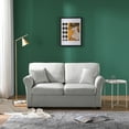 thumbnail image 1 of Veryke Modern Loveseat Sofa with 2 Pillows for Bedroom Living Room Guest Room - Gray, 1 of 5