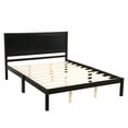 thumbnail image 1 of Veryke Platform Bed Frame with Headboard, Wood Slats Support Under-Bed Storage, Queen Size, Espresso, 1 of 7