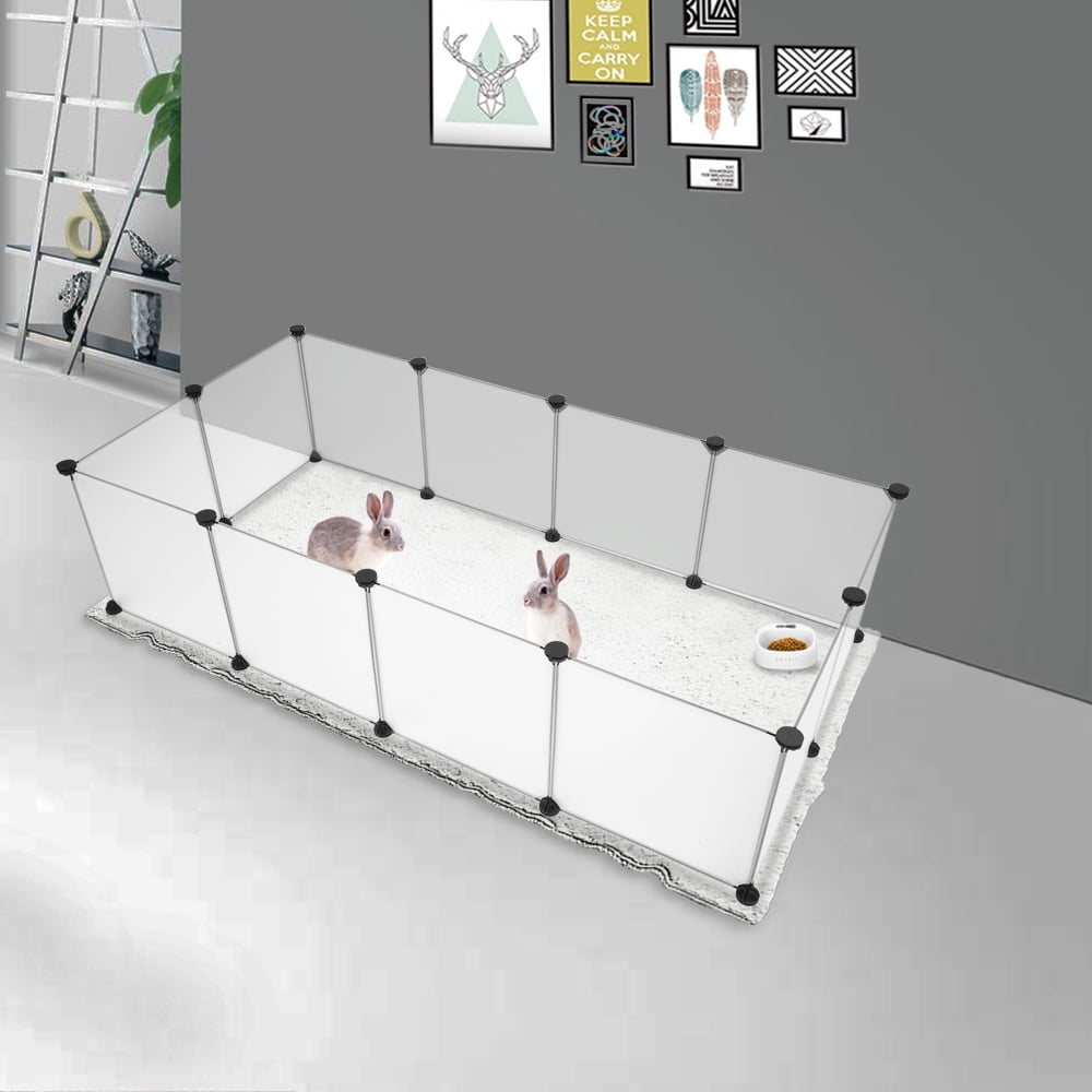 Veryke Portable Plastic Pet Playpen Yard Fence for Small Animals Rabbit Puppy Cats Veryke Portable Plastic Pet Playpen Yard Fence for Small Animals Rabbit Puppy Cats