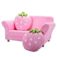 thumbnail image 1 of Veryke Toddler Couch & Kids Sofa with 2 Strawberry Pillows, 2-Seater Upholstered Bbay Sofa Chair, 1 of 9