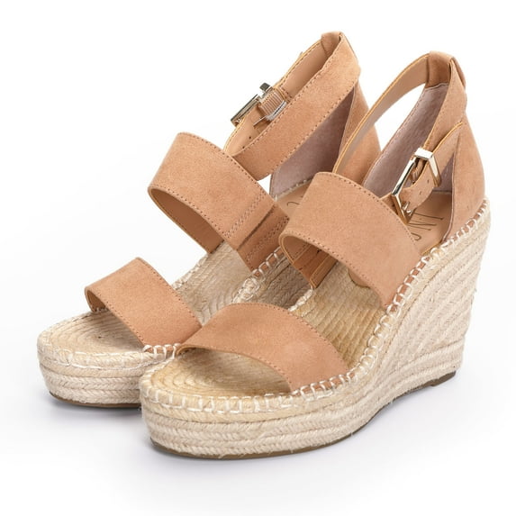 Veryke Womens Adjustable Ankle Strap Wedge Comfort Sandal, US-6, Sand Color