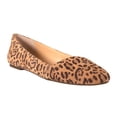 thumbnail image 1 of Veryke Womens Slip On Ballet Flat Shoes Soft Pointed Toe Casual Simple Suede, Leopard, 1 of 10